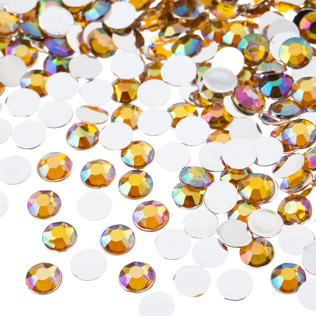 John Bead 6mm Acrylic Round Flat Back Rhinestones, 1,000ct.